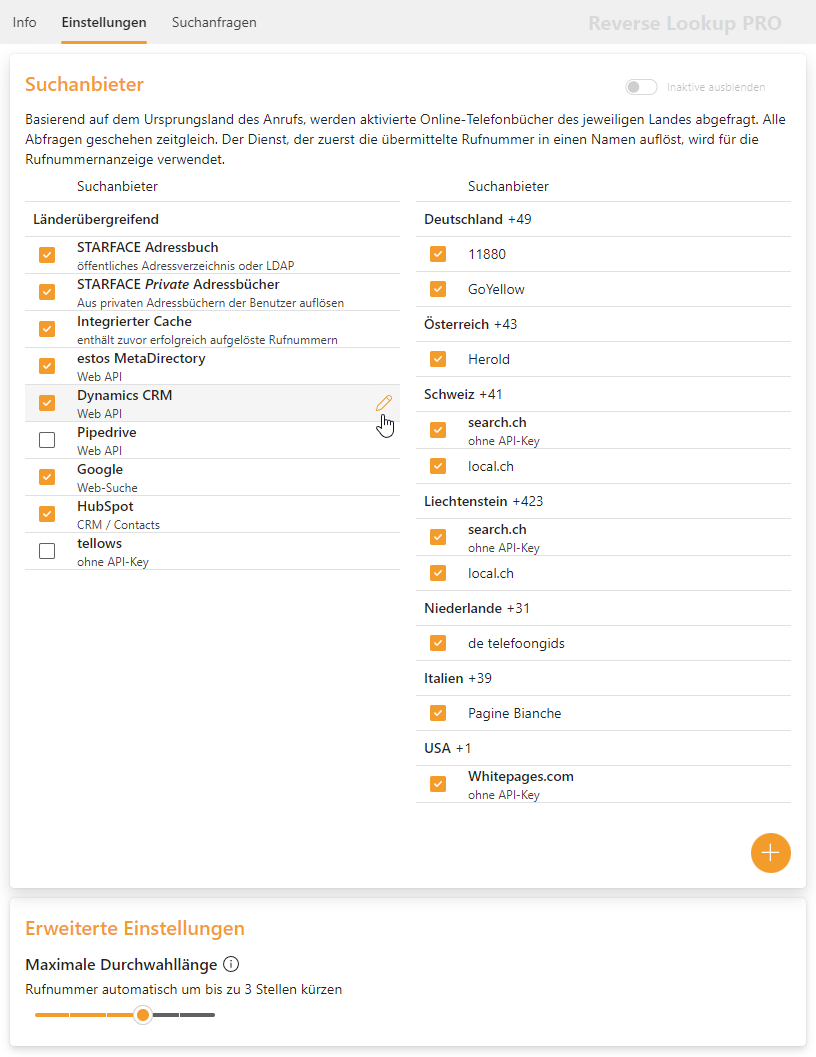 UI / Konfiguration
