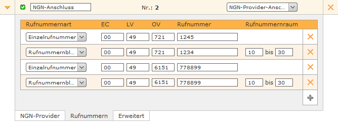 Leitungskonfiguration