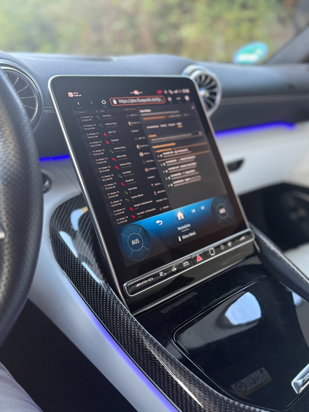 PowerDesk in the car