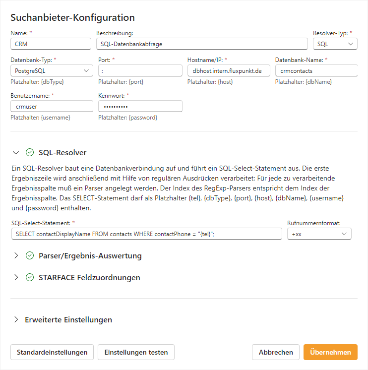 UI / Konfiguration