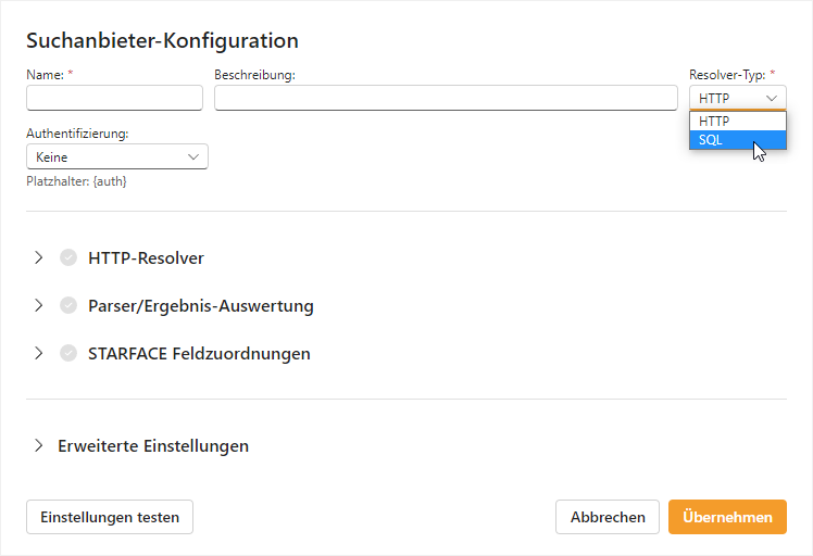UI / Konfiguration