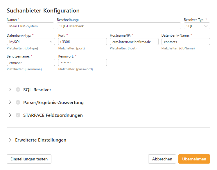 UI / Konfiguration